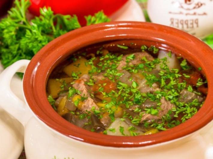 Суп с говядиной и овощами