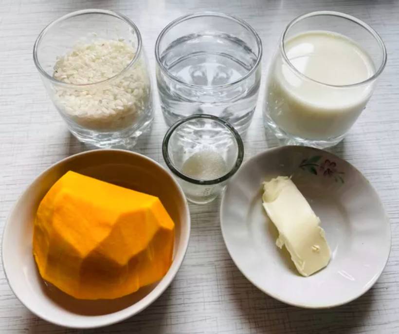 Рисовая каша с тыквой на воде