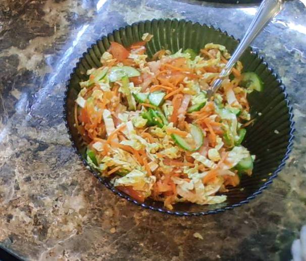 Овощной салат с морковью по-корейски