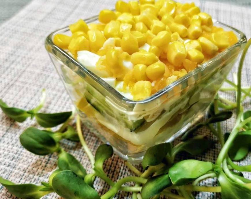 Низкокалорийный салат с курицей