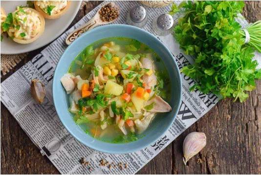Суп-лапша с курицей и картошкой