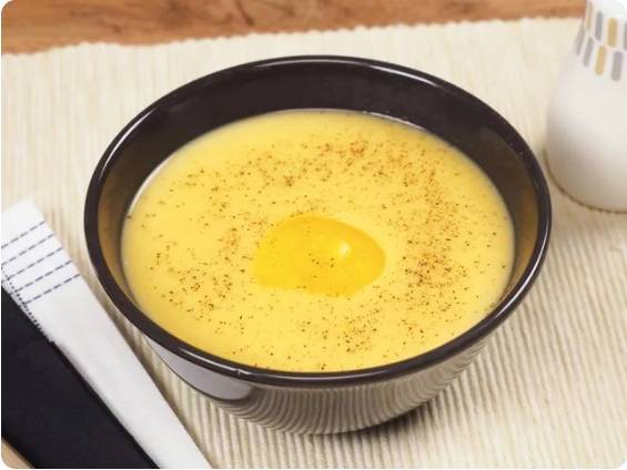 Суп-пюре с плавленым сыром, картофелем и морковью