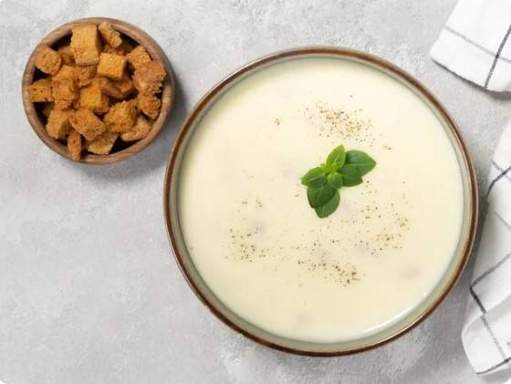 Суп-пюре с плавленым сыром и картофелем