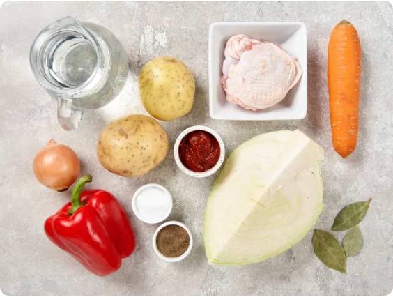 Суп с капустой и курицей