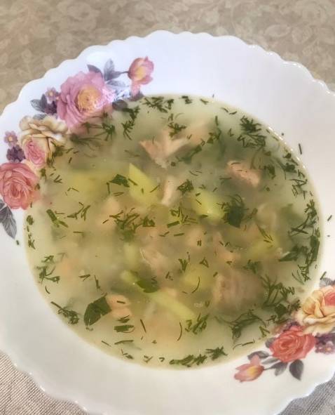 Суп из форели с картофелем и рисом