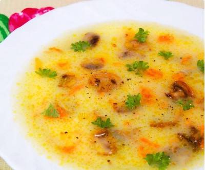 Суп-пюре с грибами и картофелем