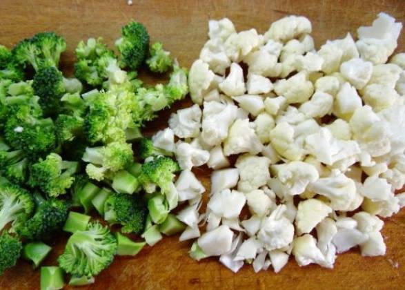 Овощной суп с брокколи и цветной капустой