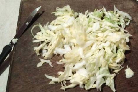 Салат из свежей капусты с огурцом и майонезом