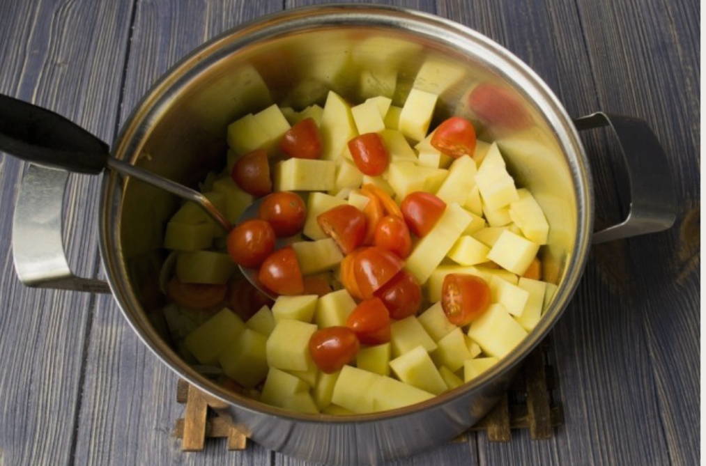 Суп из трески с картофелем и овощами