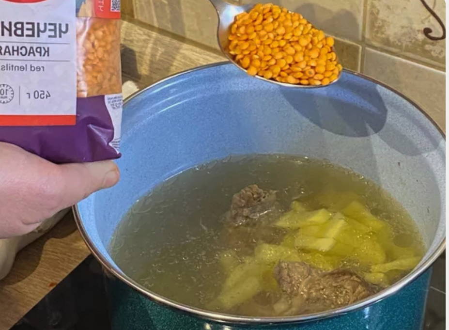Суп с говядиной и чечевицей
