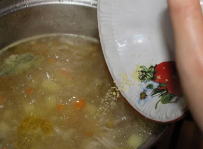 Суп с кускусом и курицей
