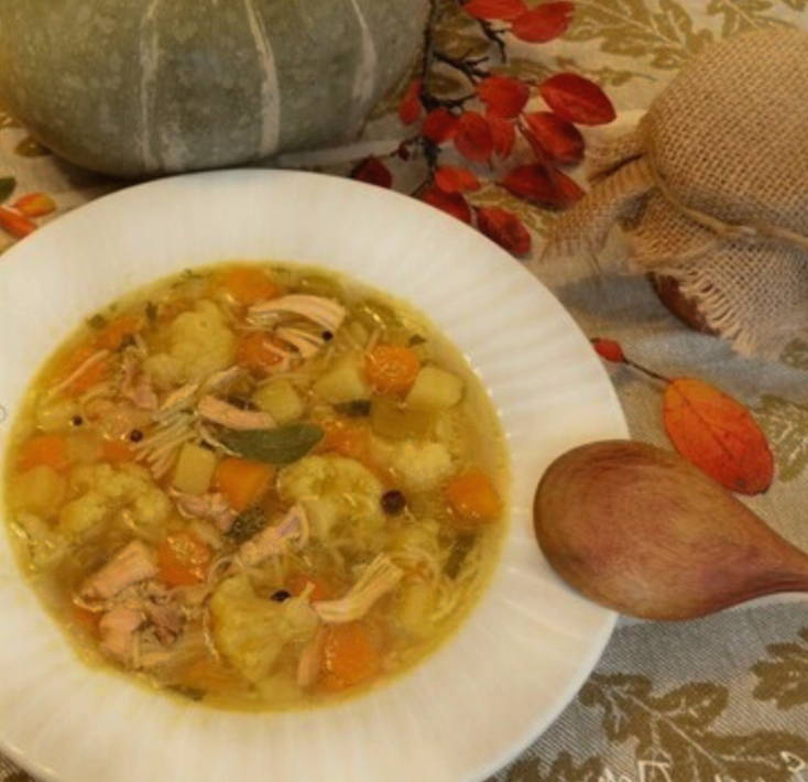Суп с курицей и овощами