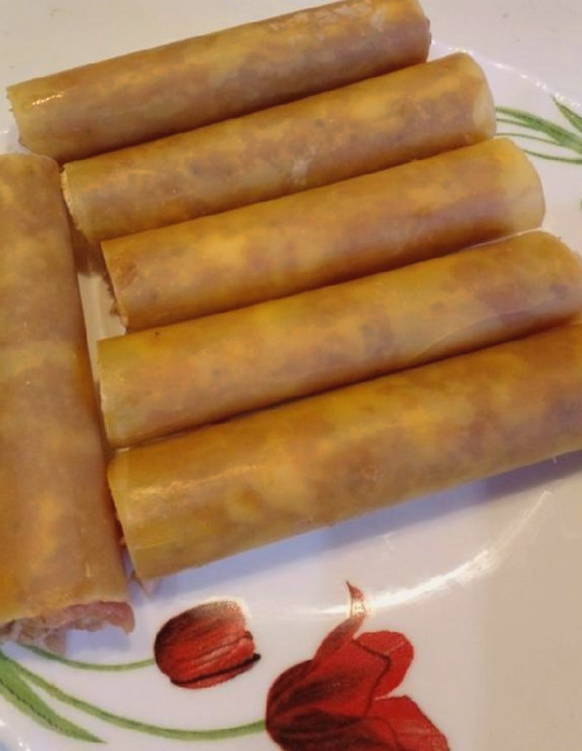 Каннеллони с фаршем на сковороде