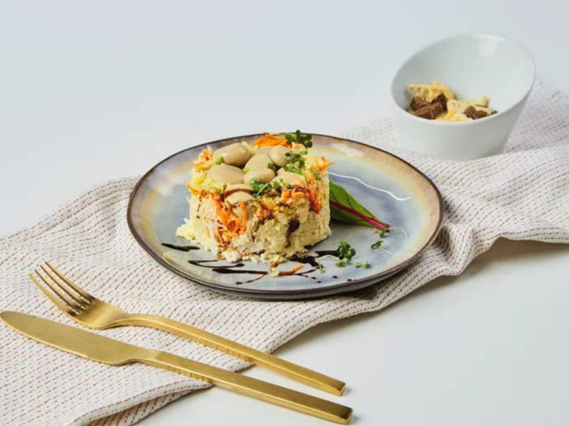 Салат «Грибная поляна» с корейской морковью