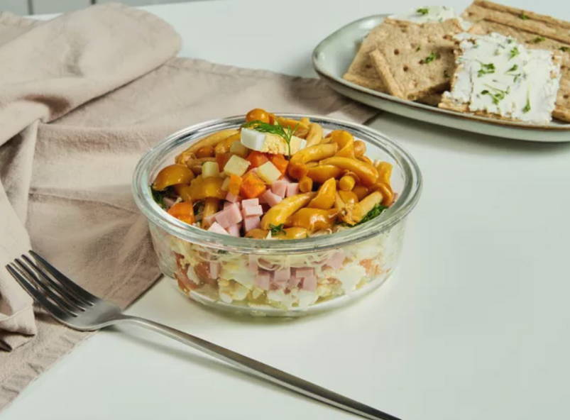 Салат «Грибная поляна» с ветчиной