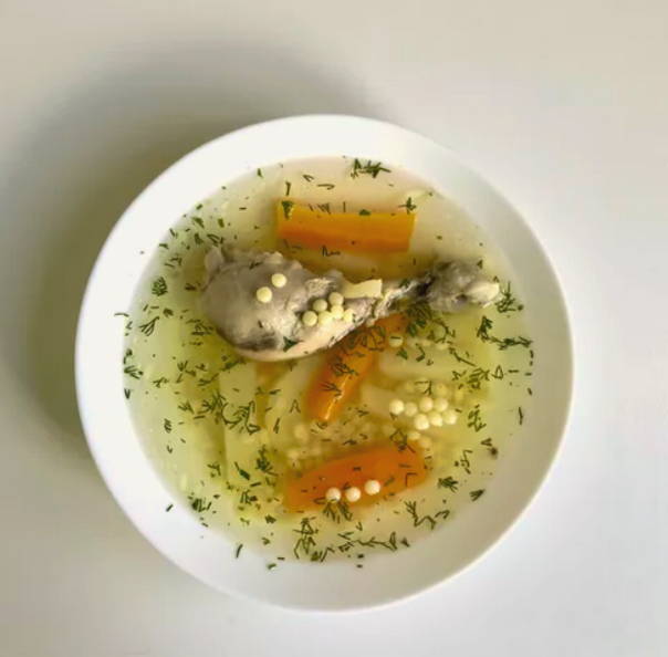 Суп с птитимом и курицей