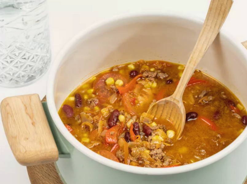 Мексиканский суп с фасолью и кукурузой