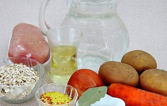 Суп с геркулесом и курицей