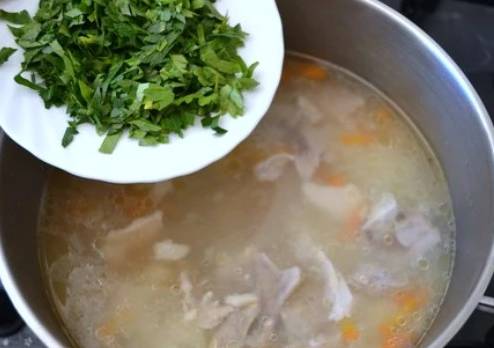 Куриный суп с рисом и картофелем