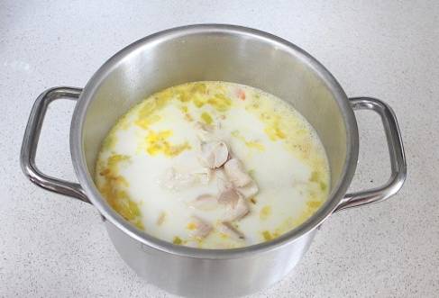 Суп из форели с картофелем и сливками