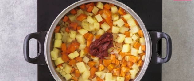Суп-пюре с чечевицей и картофелем
