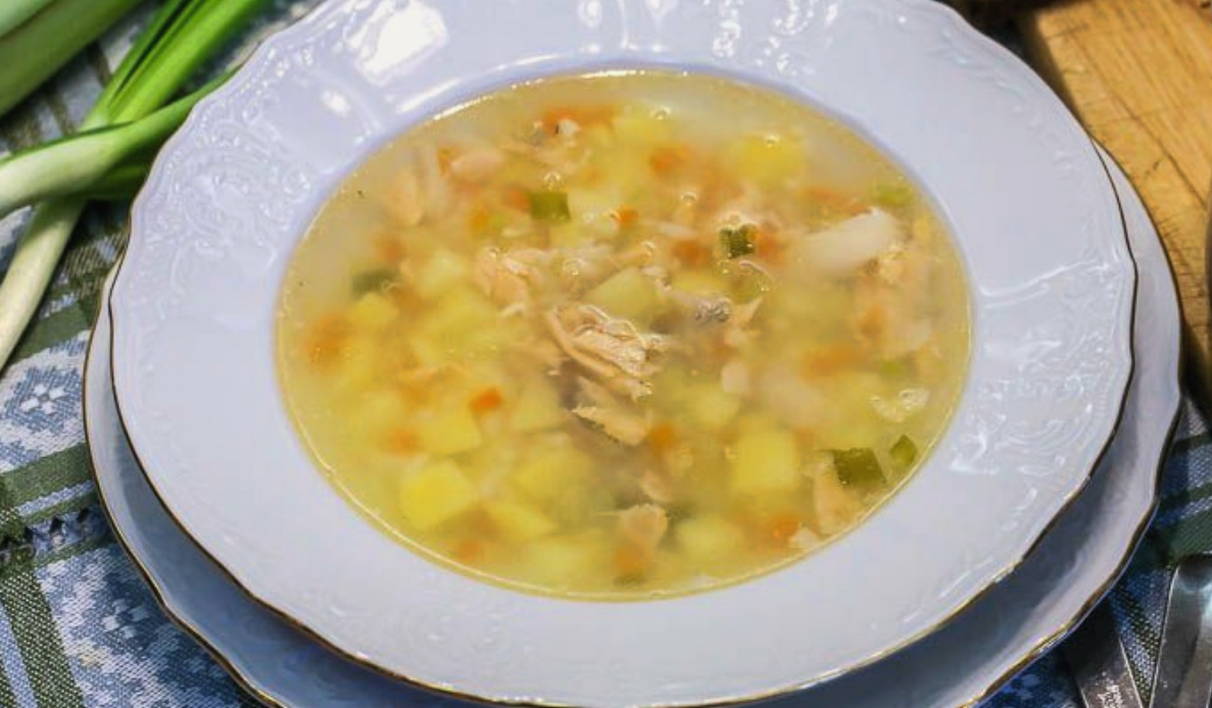Суп из семги с картофелем и рисом