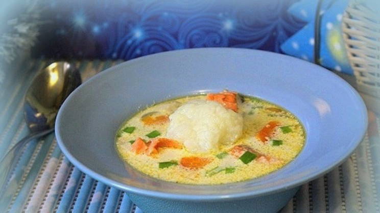 Суп с форелью и рисом