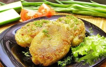 Картофельные котлеты с грибами
