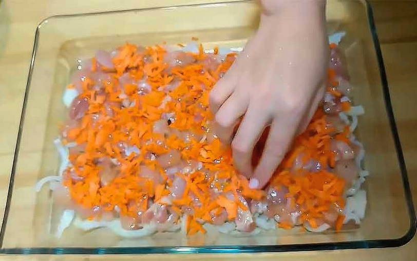 Макароны с куриной грудкой в духовке