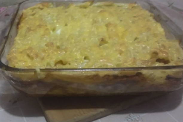 Макароны с тушенкой в духовке