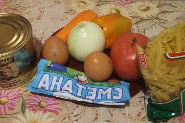 Макароны с тушенкой в духовке