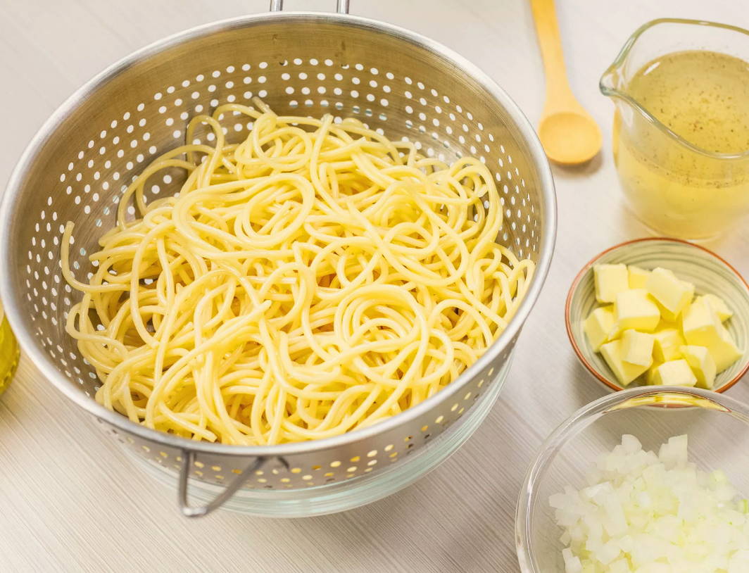 Макароны с куриным фаршем