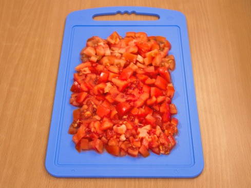 Макароны с сыром и помидорами
