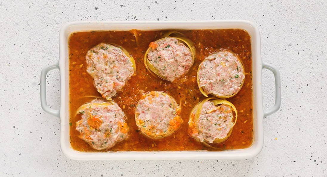 Макароны без варки с фаршем в духовке