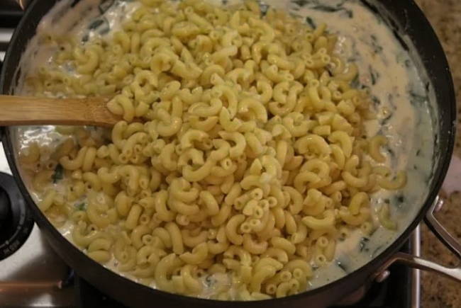 Макароны со сливочным сыром