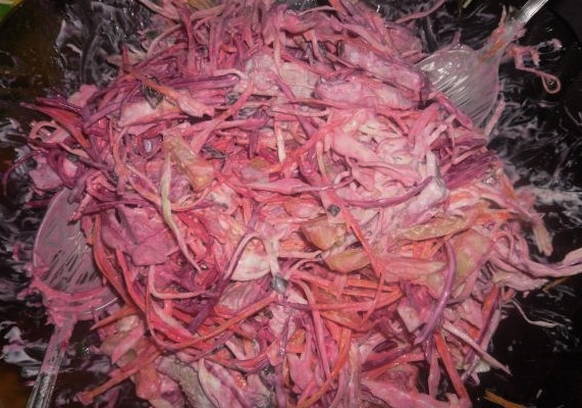 Салат «Козел в огороде» с говядиной