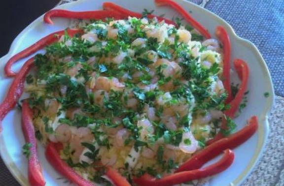 Салат «Комплимент» с креветками