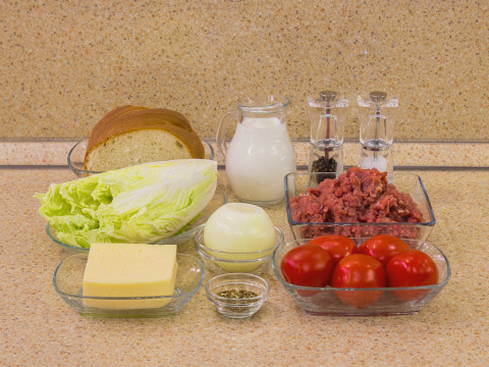 Котлеты из фарша и капусты в духовке