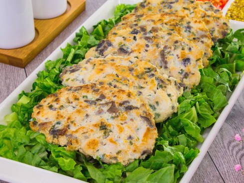 Куриные котлеты с грибами