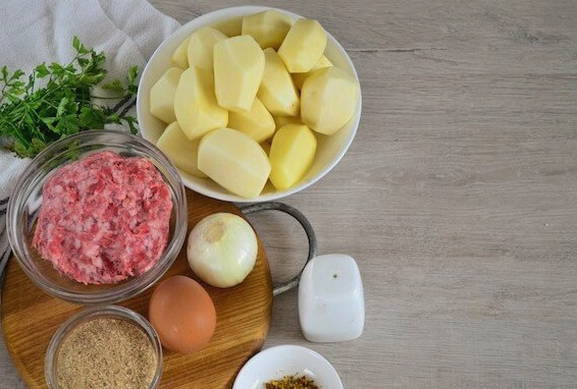 Картофельные котлеты с фаршем