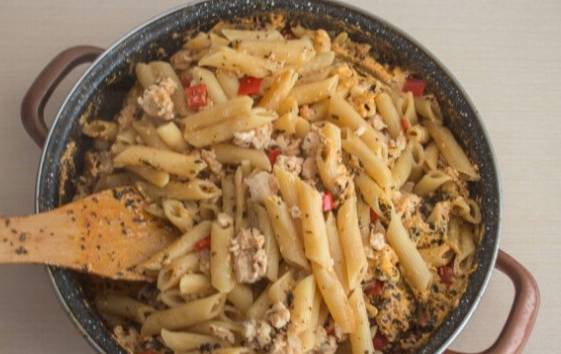 Макароны с фаршем и сыром