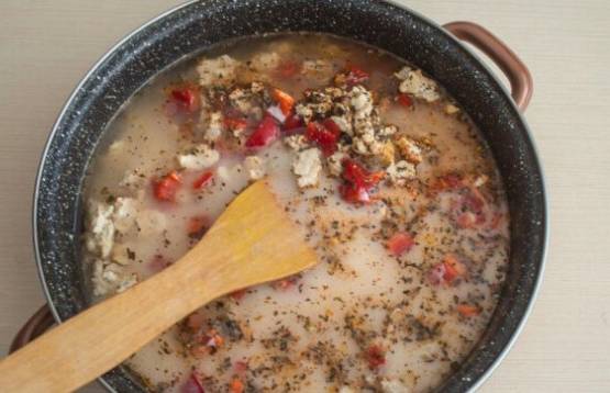 Макароны с фаршем и сыром