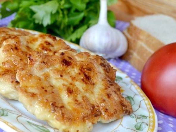 Котлеты из куриного филе с сыром