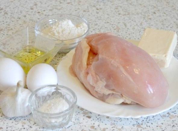 Котлеты из куриного филе с сыром
