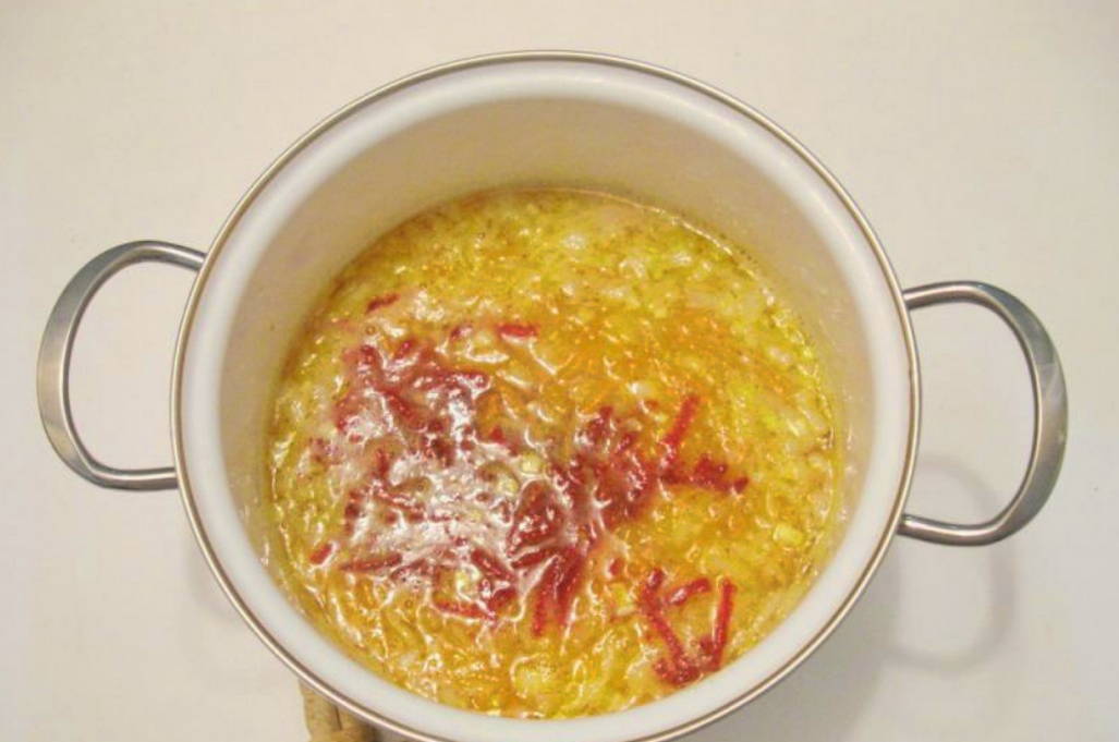 Борщ с сосисками