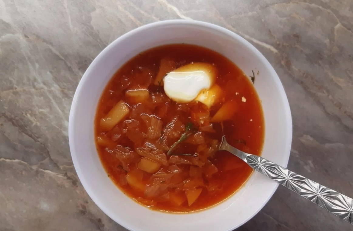 Борщ с китайской капустой