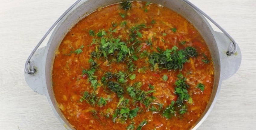 Борщ со свеклой и квашеной капустой