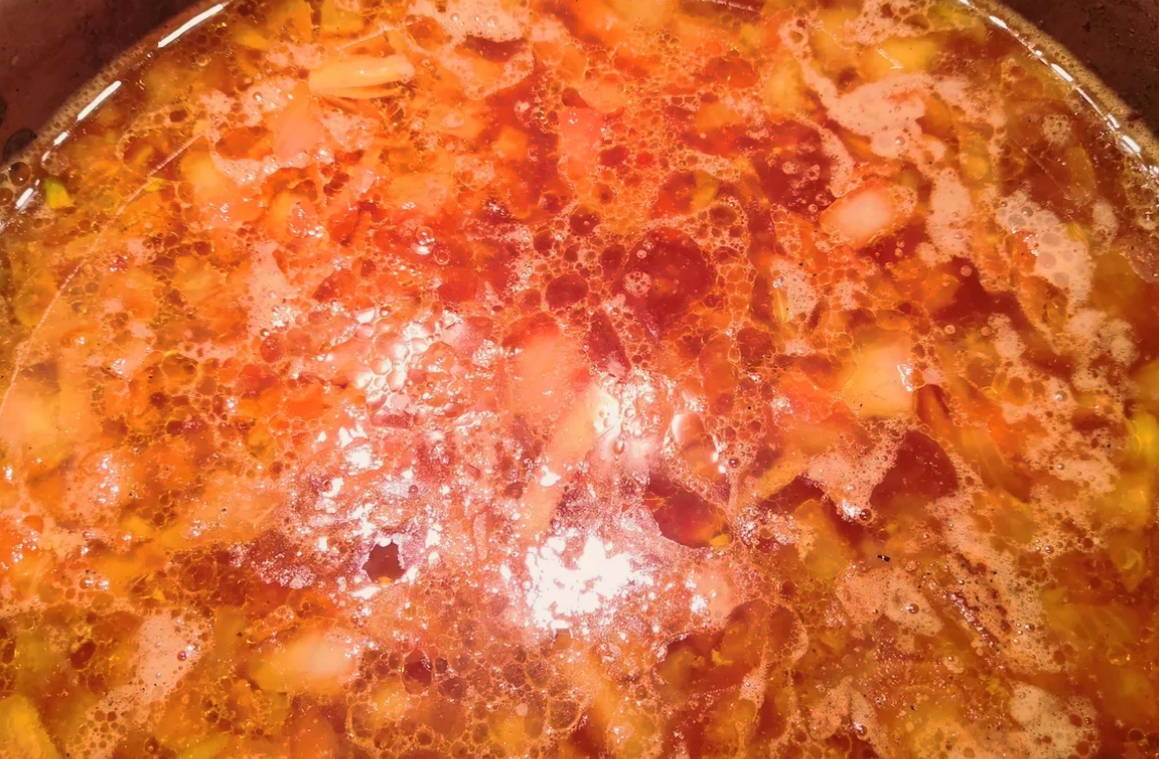 Борщ с курицей без капусты