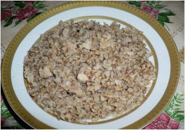 Гречневая каша с мясом в мультиварке