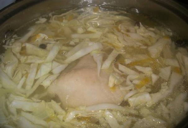Борщ без зажарки с курицей